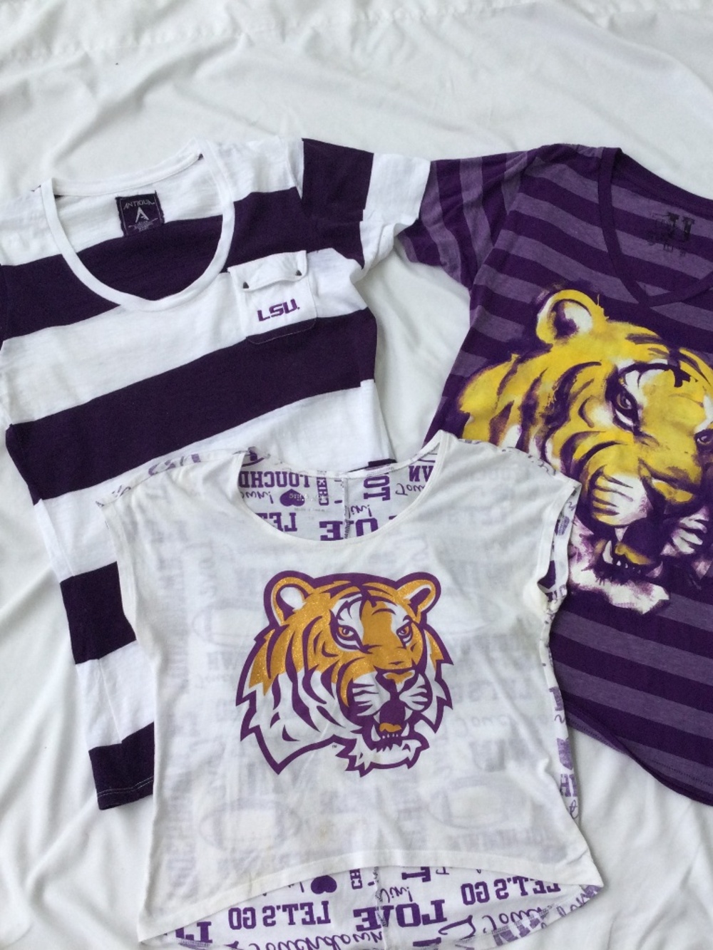 3 LSU Short Sleeve T-Shirts